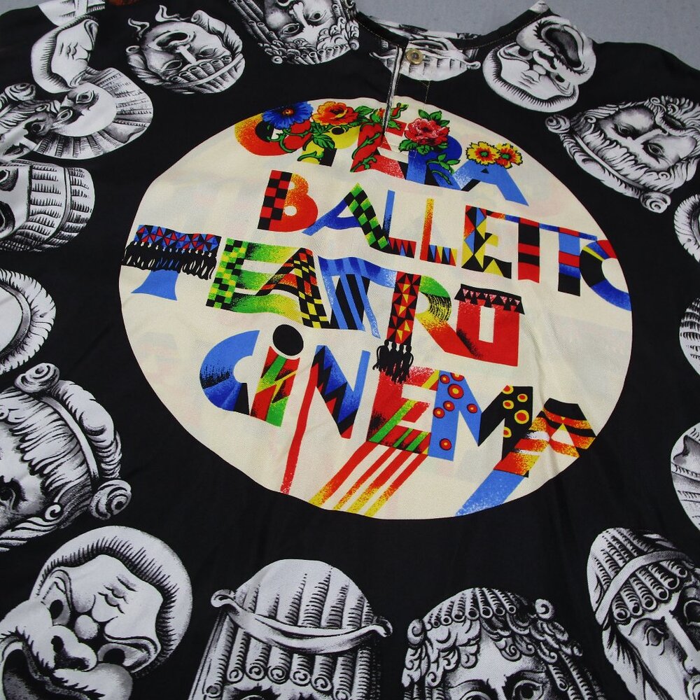 Gianni Versace Shirt Mens Large Opera Balleto Teatro Silk 90s Custom READ* - Picture 2 of 14